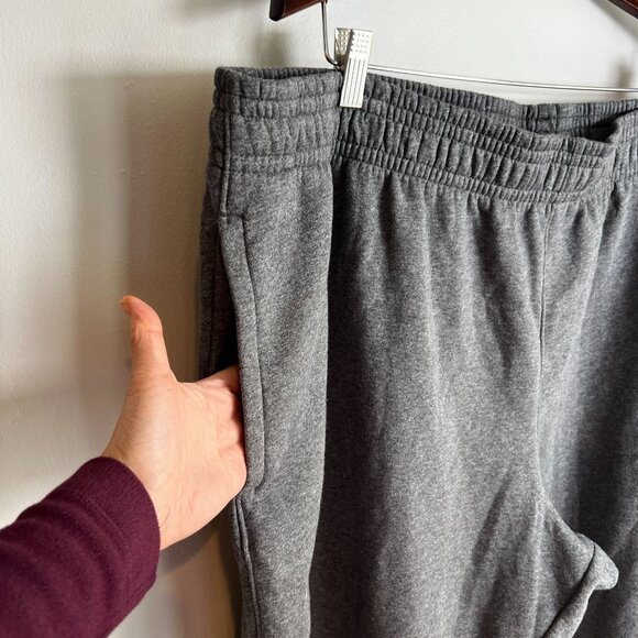 Under Armour Mens Big & Tall Hustle Fleece Pants 4XLT Carbon Heather-white - Picture 3 of 9